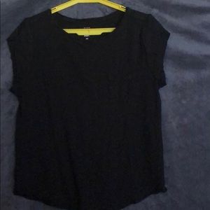 Black linen t shirt ann Taylor loft